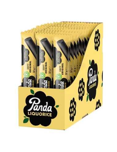 Barras Regaliz Panda All Natural Suave Original  32gr 36uds