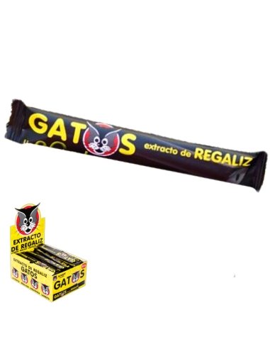 Barras de Regaliz Gato Negro XXL 40uds Saet Sweets