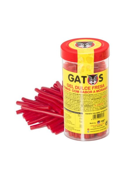 Barras de Regaliz Gato Fresa L Grande 12 Tarros de 200gr Saet Sweets