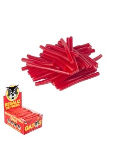 Barras de Regaliz Gato Fresa L Grande 200uds Saet Sweets