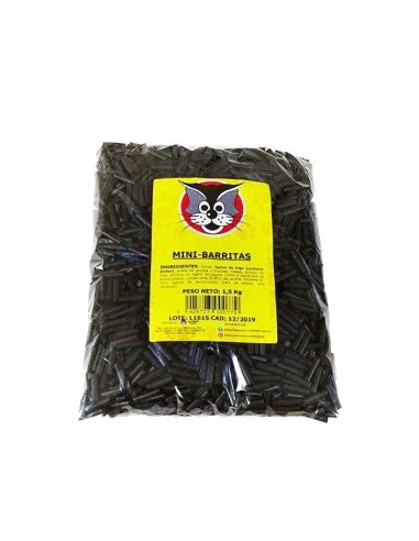 Mini Barritas Regaliz dulce 1,5 Kg Saet Sweets