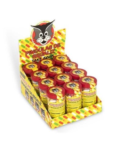 Píndulas o Grageas de Regaliz mentoladas 12 Tarros 200gr Saet Sweets