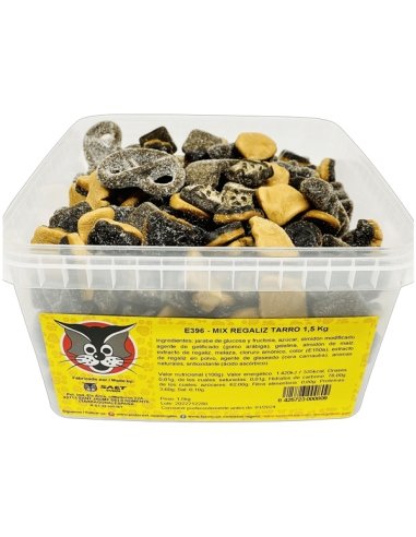Mix de regaliz con pica 1.5Kg Tarro Saet Sweets