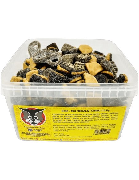 Mix de regaliz con pica 1.5Kg Tarro Saet Sweets