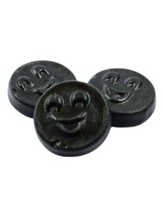 Regaliz Negro Caras con sonrisa 2Kg (330uds aprox) HALVA Finlandés