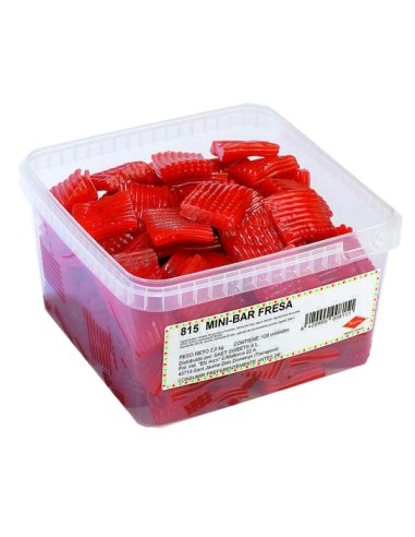 Mini Bar Regaliz Fresa tacos 2Kgs (130uds aprox) Halva Finlandés