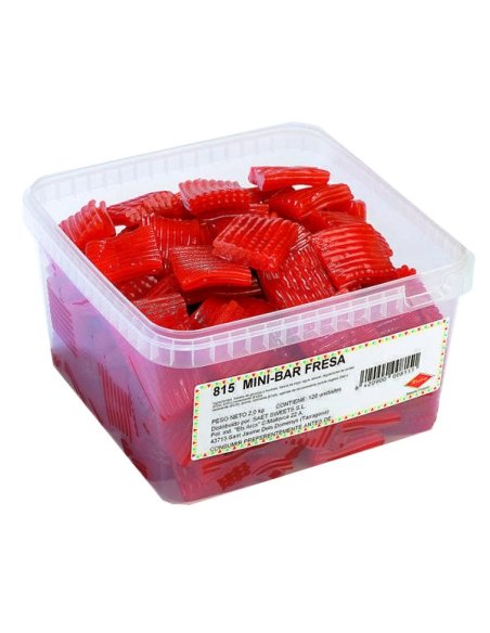 Mini Bar Regaliz Fresa tacos 2Kgs (130uds aprox) Halva Finlandés