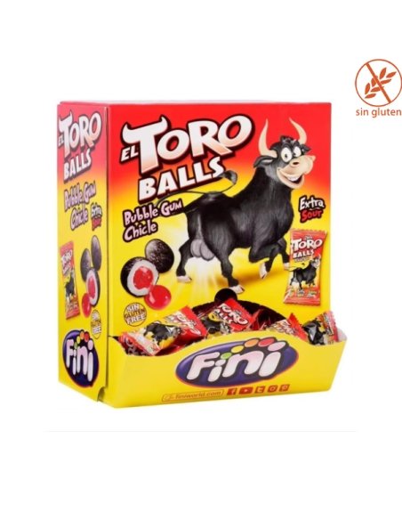 Chicles rellenos con forma Bolas de Toro 200uds Fini Golosinas