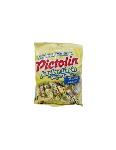 Caramelos Pictolín Jengibre Limón sin azúcar 12 Bolsitas 65Gr