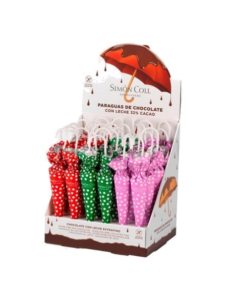 Sombrillas Chocolate Topos 35Gr 30uds Simón Coll