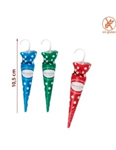 Paraguas Chocolate Pequeño Topos 10gr 32uds Simón Coll