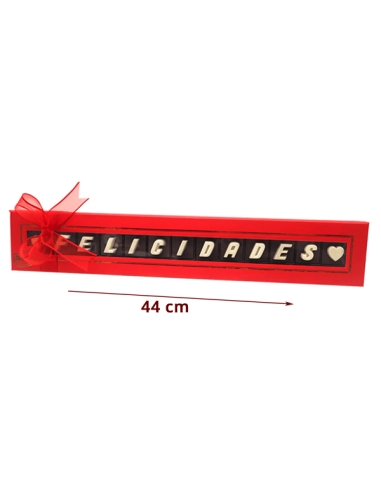 Estuche Bombones Letras "Felicidades" 82gr Chocoday