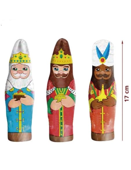 Maxi Reyes Magos Grandes de Chocolate Navidad 60Gr 30Uds