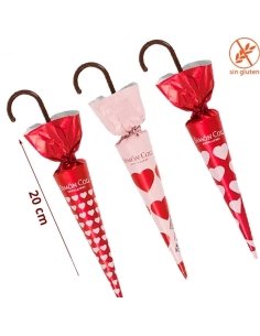 Sombrillas Chocolate Corazones 35gr 30uds Simón Coll