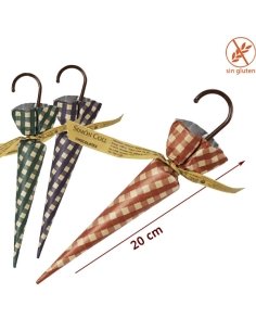 Paraguas Chocolate Gigantes Cuadros 35gr 24uds Simón Coll