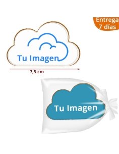 Galletas forma de NUBE personalizadas con oblea 1ud