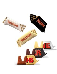 Mini Toblerones surtidos leche, negro y blanco 113uds