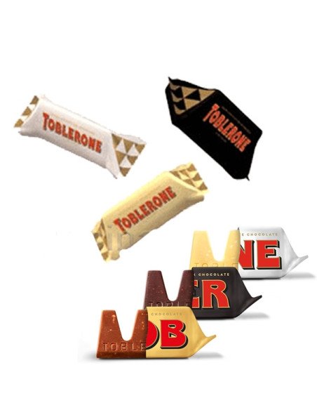 Mini Toblerones surtidos leche, negro y blanco 113uds