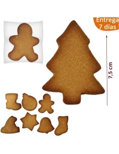 Galletas de Mantequilla formas Navideñas sin decorar 1ud