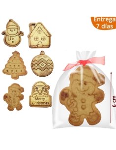 Galleta forma Navideña marcada y sin fondant 1ud