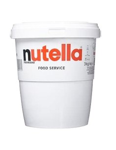 Cubo grande blanco de Nutella 3Kg para Hostelería