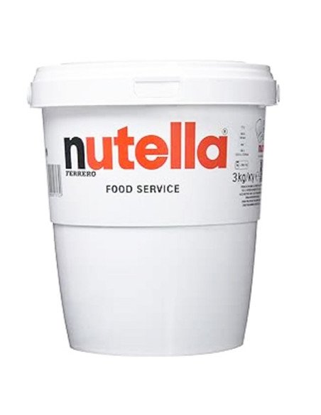 Cubo grande blanco de Nutella 3Kg para Hostelería