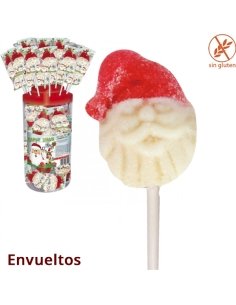Piruleta Papa Noel Pica envuelta 100uds Sugars Magic