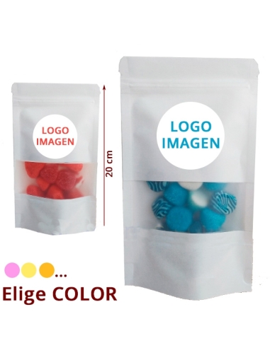 Bolsa Cartón Blanco Chuches Color 80Gr Personalizada