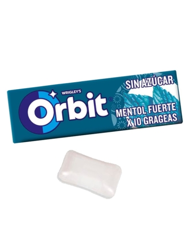 Chicle Orbit Gragea de Mentol Fuerte 30uds sin Azúcar