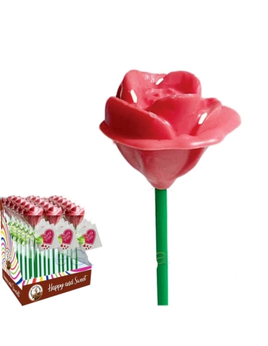 Piruletas Rosas 3D de Chocolate 12uds Menudos Duendes