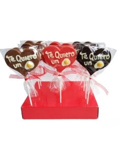 Piruleta Corazón Chocolate Te quiero un huevo 20uds Agaragar