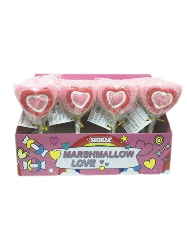 Piruletas Nubes Corazón Nubes 28gr 16uds Sidral