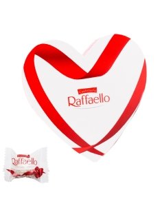 Caja Corazón Bombones Coco Raffaello T-14 Ferrero Ibérica