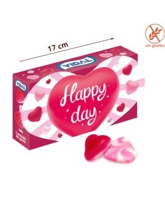 Cajita Happy Day con Corazones Twist 80gr 1ud Vidal Golosinas