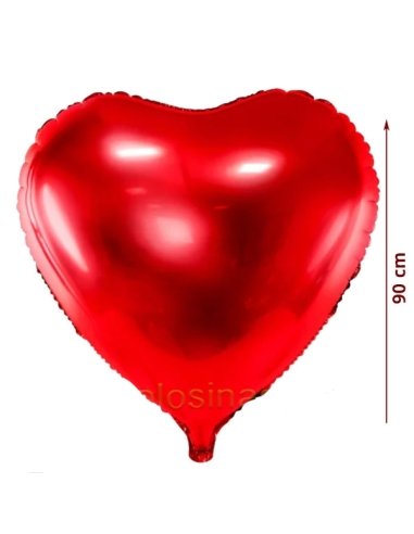 Globo Mylar Maxi Corazón Rojo 90Cm