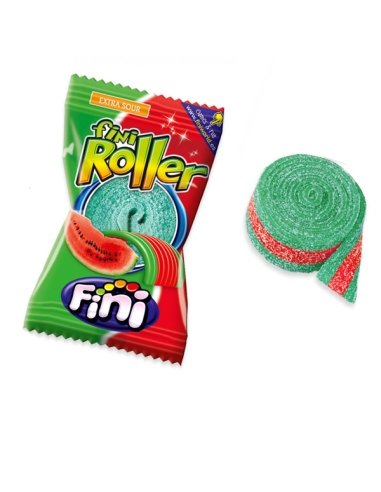 Roller Sandía lenguas de regaliz envueltas 40uds Fini Golosinas