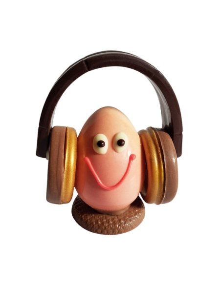 Mona de Pascua Chocolate Huevo con Auriculares 120gr Agaraagar