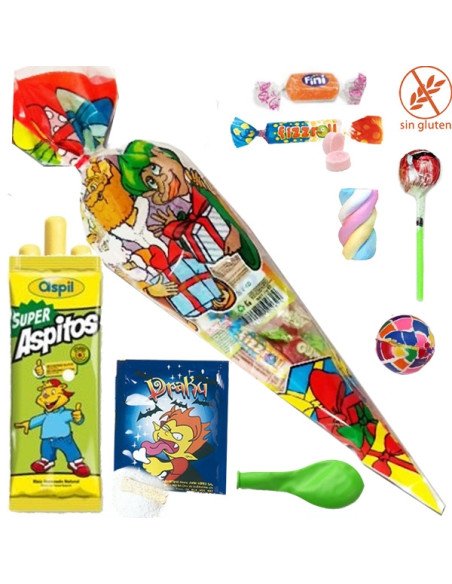 Cono Lleno de Chuches o Bolsa golosinas Reyes Magos Navidad