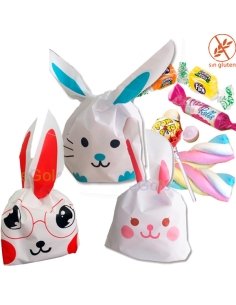 Bolsa chuches de Conejo para aniversario o detalle