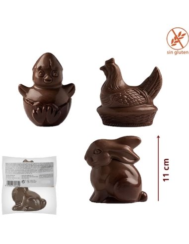 Figuras Surtidas Chocolate 50% Negro 60Gr 30uds Simón Coll Pascua
