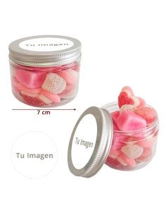 Tarro Chuches Rosas 130Gr Personalizadas Logo