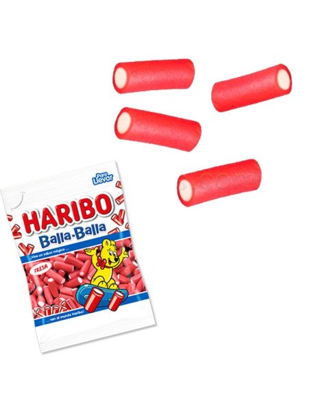 Regaliz Roja Balla Balla Fresa 18 bolsitas  80Gr Haribo golosinas