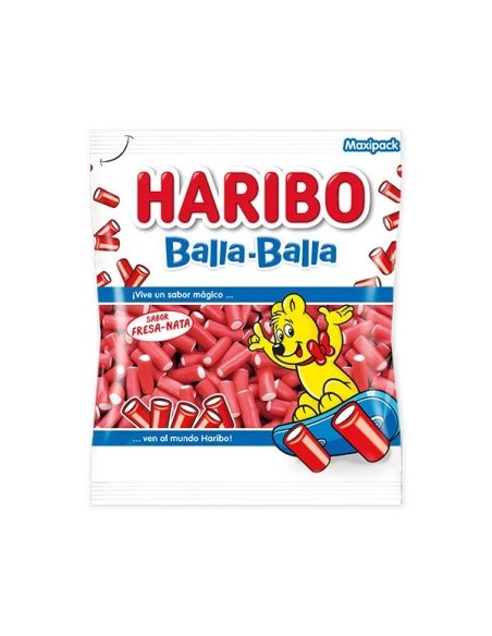 Balla Balla rojo regaliz relleno fresa nata 1Kg Haribo Golosinas