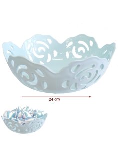 Cuenco Grande flores Azul 2L 24cm para decorar Mesa Dulce