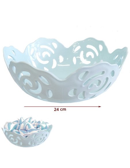 Cuenco Grande flores Azul 2L 24cm para decorar Mesa Dulce