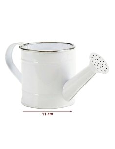 Regadera metálica Blanca para rellenar con golosinas y decorar Mesa