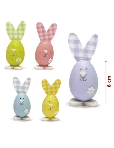 Huevo Conejo De Pascua 6cm 24uds Rubies decorar