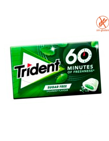 Chicles Trident 60 Minutes Hierbabuena grageas rellenas 16 paquetes