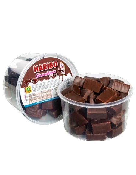 Nubes rellenas Choco Soft Kiss 32uds Haribo Golosinas