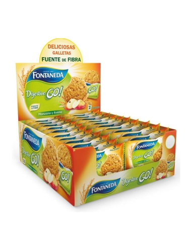 3 Galletas Digestive Manzana y Avena 24 Bolsitas Fontaneda Lu